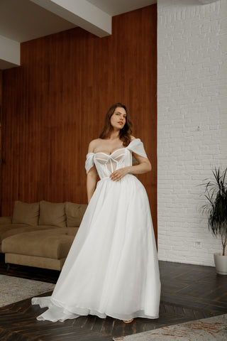 Plus Size Organza Wedding Dress Asa - Olivia Bottega