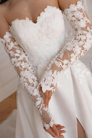 Wedding Dress Lillian with Detachable Train - Olivia Bottega