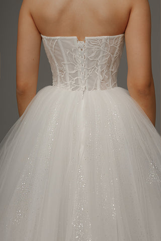 Short Wedding Dress Helena with Detachable Straps - Olivia Bottega