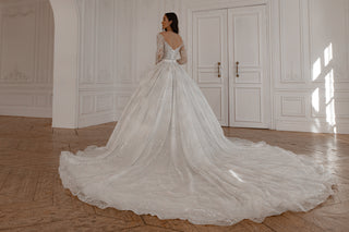 2 in 1 Wedding Dress Sabrina With Detachable Skirt Meryem - Olivia Bottega