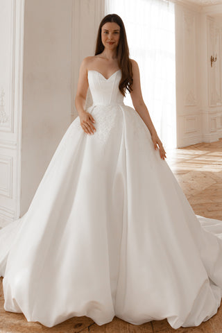 2 in 1  Wedding Dress Steltella with The Detachable Skirt - Olivia Bottega