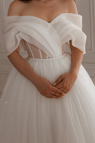 2 in 1 Wedding Dress Inali with Detachable Romanica Skirt - Olivia Bottega