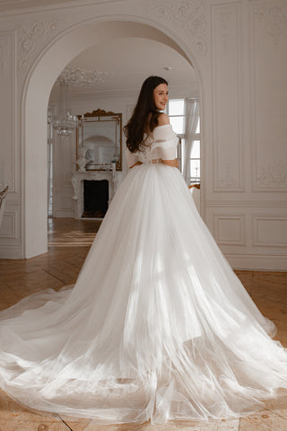 2 in 1 Wedding Dress Inali with Detachable Romanica Skirt - Olivia Bottega