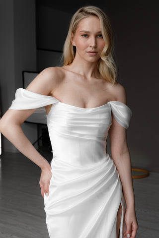 2 in 1 Wedding Dress Dakota With Detachable Fiorelia Skirt - Olivia Bottega