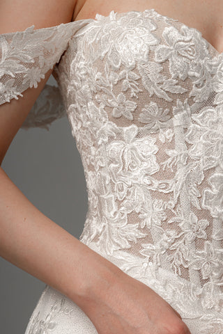 Short Lace Wedding Dress Mitsis - Olivia Bottega