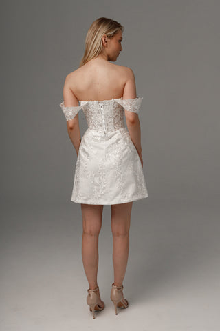 2 in 1 Wedding Dress Mitsis With Detachable Calista Skirt - Olivia Bottega