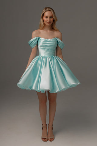 Aquamarine Wedding & Evening Dress Fiorelia With Detachable Straps - Olivia Bottega