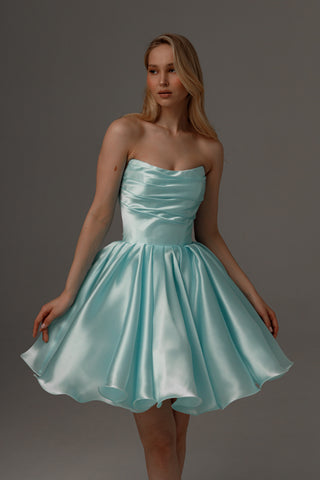 Aquamarine Wedding & Evening Dress Fiorelia With Detachable Straps - Olivia Bottega