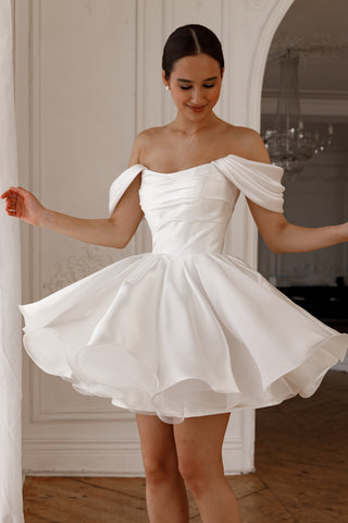 2 in 1 Wedding Dress Fiorelia With Detachable Skirt - Olivia Bottega