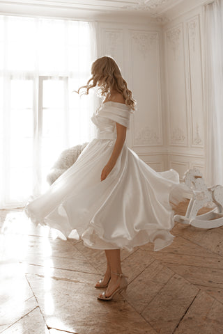 Organza Tea Length Wedding Dress Beatrice