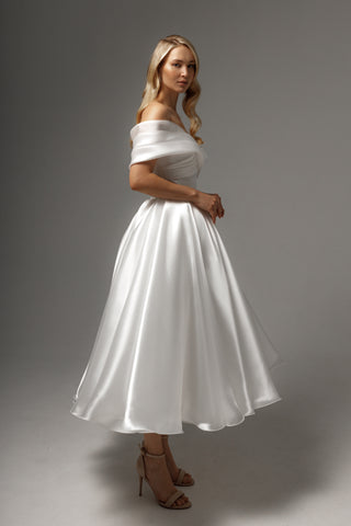 Organza Tea Length Wedding Dress Beatrice