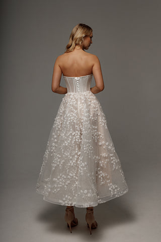 Floral Lace Wedding Dress Betty with Detachable Bolero