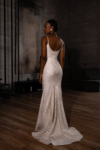 Classic Sparkle Mermaid Wedding Dress Ansa - Olivia Bottega