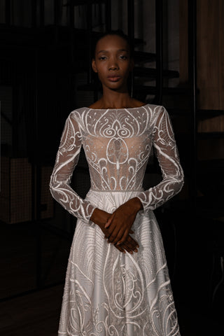 Lace A-line Wedding Dress Toba - Olivia Bottega