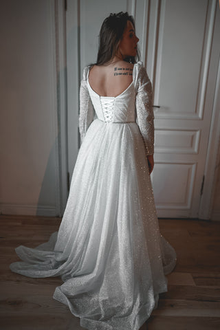 Plus Size Sparkly Wedding Dress Miranda - Olivia Bottega