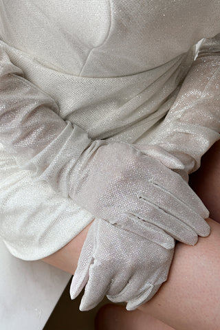 Sparkly Bridal Gloves - Olivia Bottega