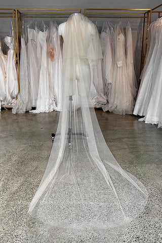 Wedding Veil Magic Nude Two-Tier Chapel 98" - Olivia Bottega