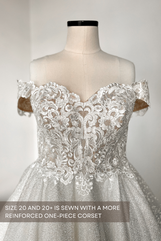 Tea Length Lace Wedding Dress Elise - Olivia Bottega