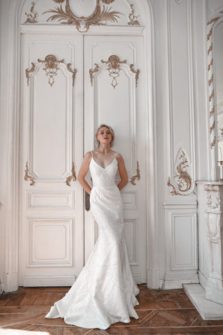 Classic Sparkle Mermaid Wedding Dress Ansa - Olivia Bottega