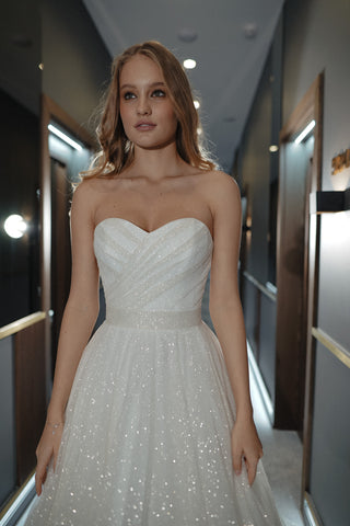 Sparkle Sleeveless Wedding Dress Kerstin - Olivia Bottega