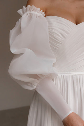 Detachable Puffy Organza Sleeves Annet - Olivia Bottega