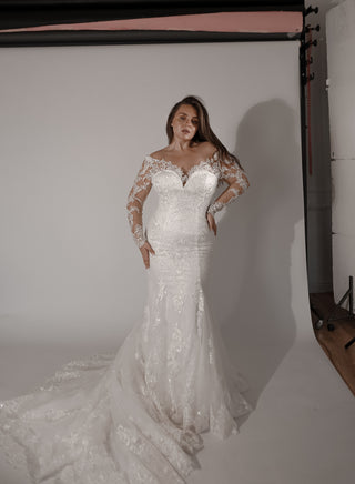 Light ivory Mermaid Wedding Dress OB7962 - Olivia Bottega