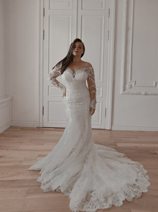 Light ivory Mermaid Wedding Dress OB7962 - Olivia Bottega