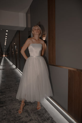 2 in 1 Midi Wedding Dress Monika - Olivia Bottega