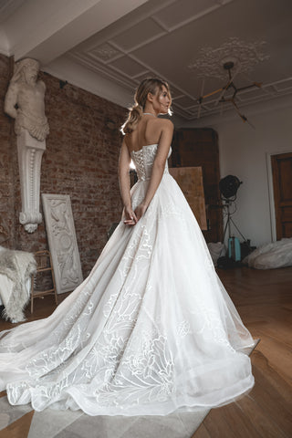 Floral Lace Wedding Dress Blum - Olivia Bottega