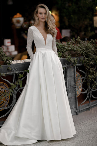 A-line Mikado Wedding Dress Koussindy - Olivia Bottega