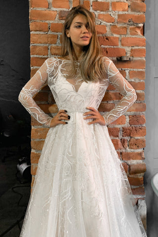 2 in 1 Sparkly Wedding Dress Stourin - Olivia Bottega