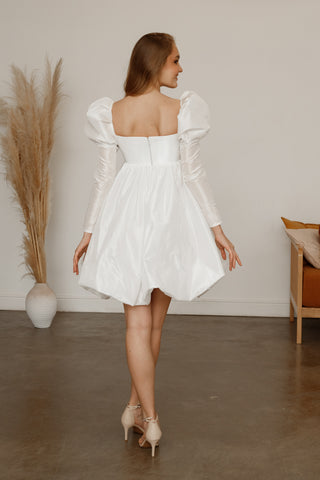 Short Taffeta Wedding Dress Mariell - Olivia Bottega