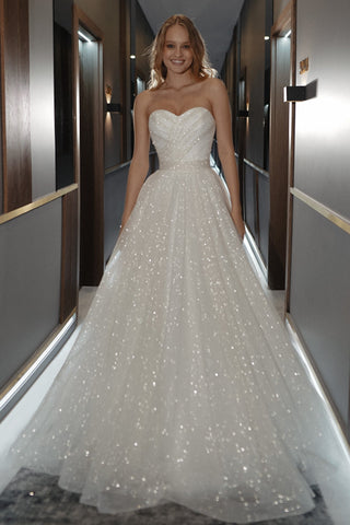 Sparkle Sleeveless Wedding Dress Kerstin - Olivia Bottega