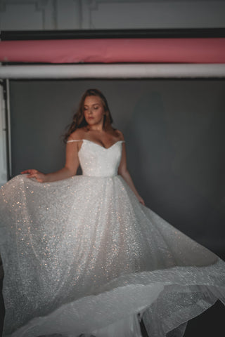 Plus Size Glitter Wedding Dress Heist - Olivia Bottega