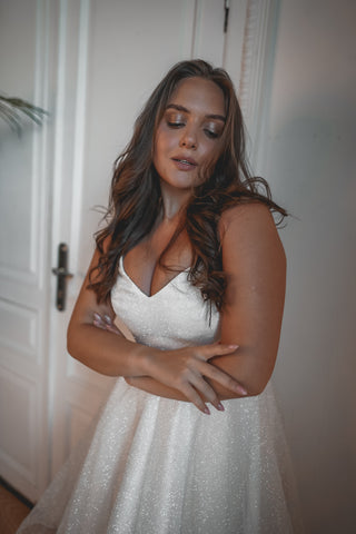 Plus Size Shiny Wedding & Evening Dress Heist Midi - Olivia Bottega