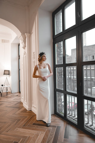 Crepe Wedding Dress Jessica - Olivia Bottega