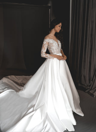 Mikado Wedding Dress Samantha - Olivia Bottega