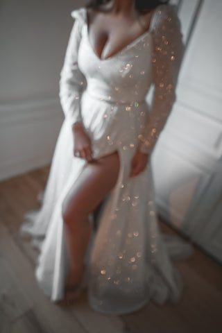 Plus Size Sparkly Wedding Dress Miranda - Olivia Bottega