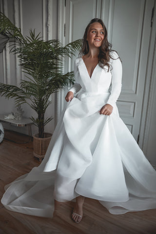 Plus Size Organza Wedding Dress Tayra - Olivia Bottega