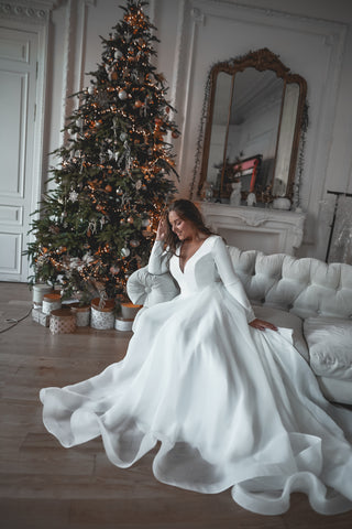 Plus Size Organza Wedding Dress Tayra - Olivia Bottega